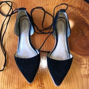 MADEWELL Black flats with ties